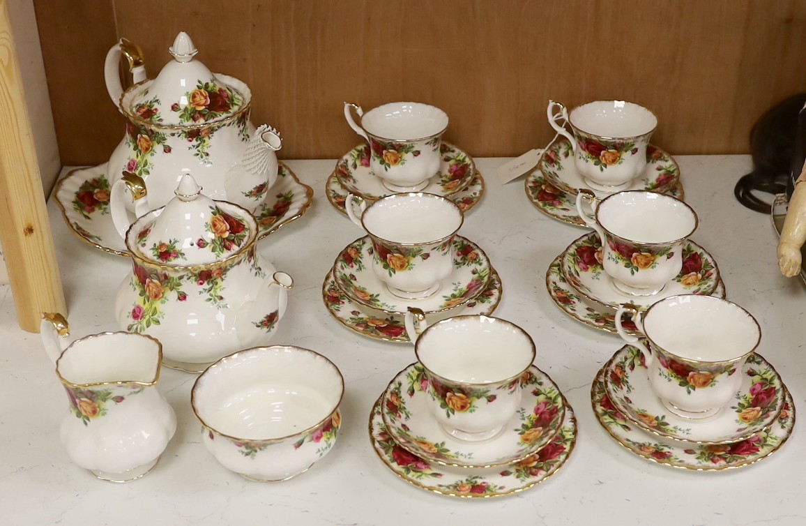 A Royal Albert Old Country Roses part tea set